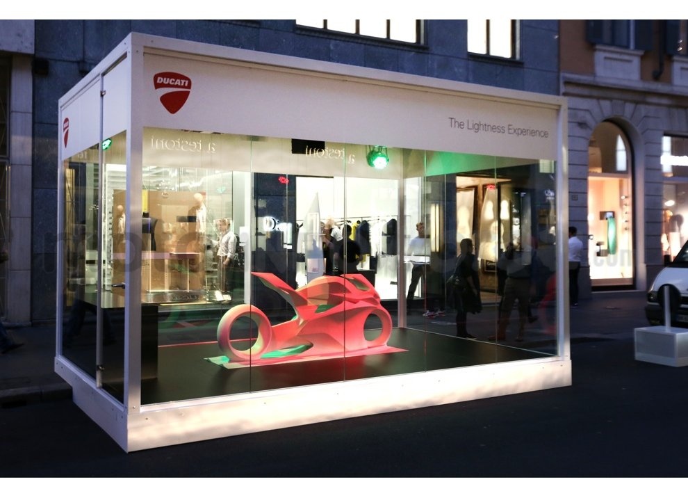 Ducati all’Audi City Lab a Milano in via Montenapoleone