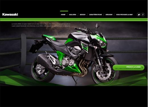 Kawasaki Z800: online il sito dedicato alla naked sportiva