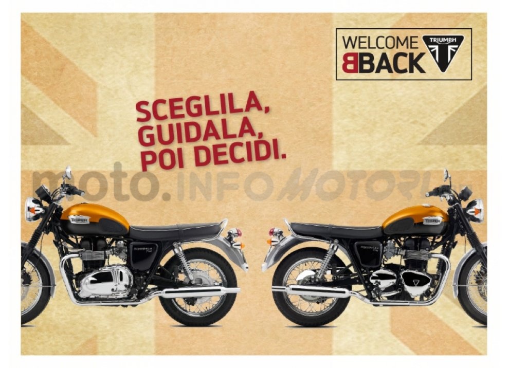 Triumph presenta WelcomeBack, un offerta per Bonneville T100 e T100 Black