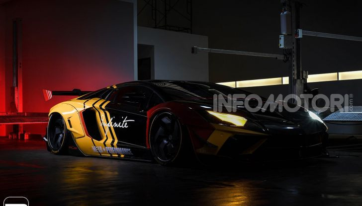 Lamborghini Aventador Liberty Walk, tuning da auto da corsa - Foto 9 di 10