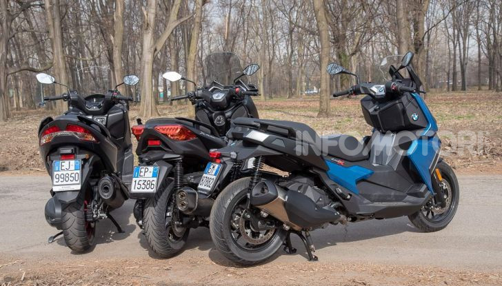 Comparativa scooter 400: Suzuki Burgman, Yamaha XMAX e BMW C400X - Foto 31 di 61