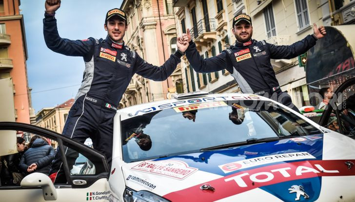 Ciuffi (Peugeot 208 R2B ufficiale) molto contento della vittoria a Sanremo - Foto 2 di 2