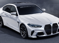 Nuova BMW M3 2020: la linea del doppio rene in un rendering