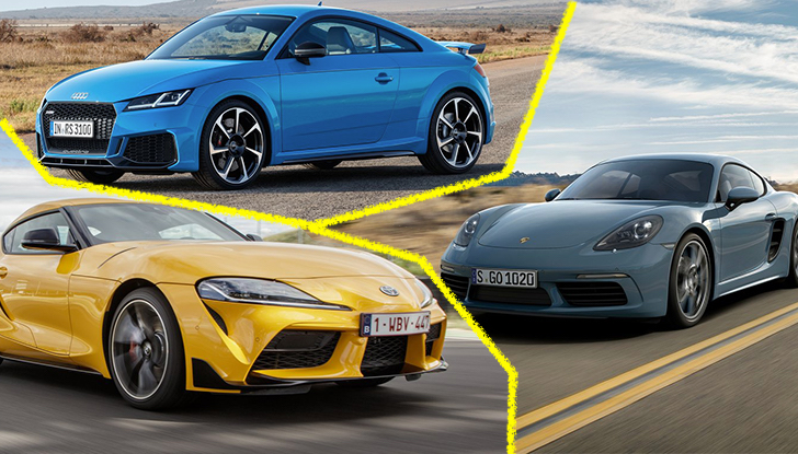 Prova comparativa tra Toyota Supra, Porsche Cayman S e Audi TT RS - Foto 1 di 28