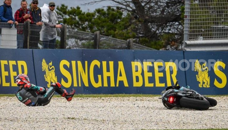 MotoGP 2019 Fabio Quartararo Caduta FP1 Australia