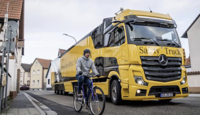 Mercedes: in arrivo i TIR intelligenti che evitano ciclisti e pedoni