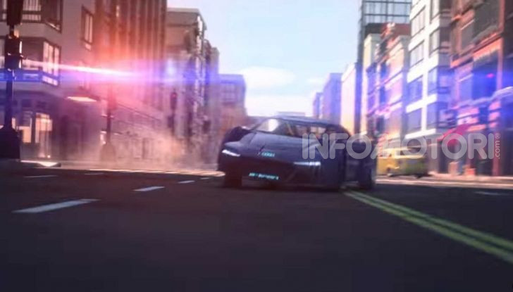 Audi RSQ e-Tron inseguimento