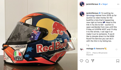 Incendi in Australia: Jack Miller mette all’asta il suo casco