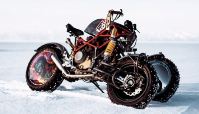 Ducati Hypermotard: dalla Russia arriva la versione a tre ruote chiodate