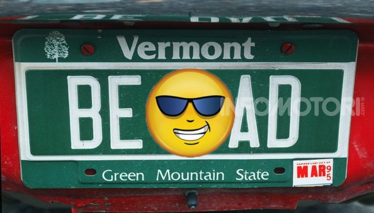Targhe auto personalizzate, nel Vermont arrivano quelle con le Emoji - Foto 1 di 15