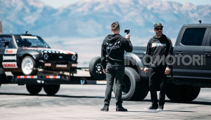 Ken Block drifting pick up Ford F450