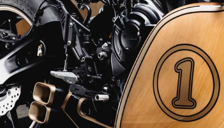 George Woodman firma la prima Yamaha XSR 700 in legno - Foto 6 di 9