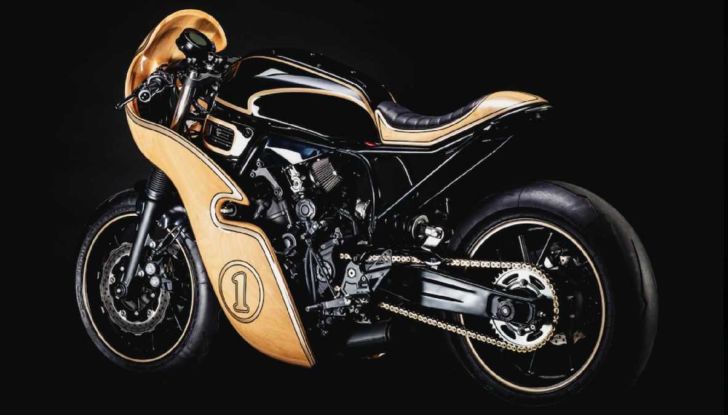 George Woodman firma la prima Yamaha XSR 700 in legno - Foto 7 di 9