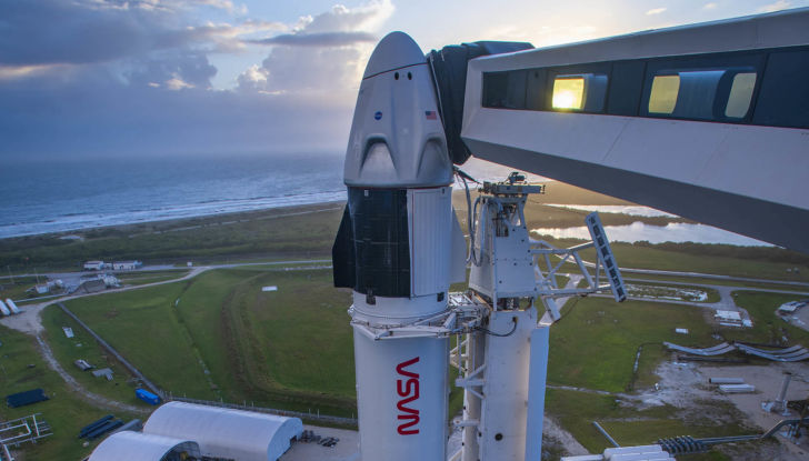 Elon Musk Space X Tesla Dragon Crew 2020