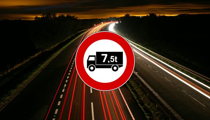 Limiti divieti circolazione camion 2021