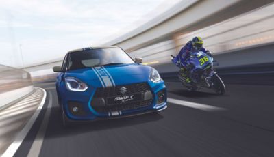 Suzuki Swift Sport Hybrid: la World Champion Edition celebra i sette Titoli in MotoGP