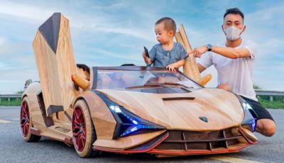 Lamborghini Sian: il modellino elettrico in legno è un vero capolavoro!