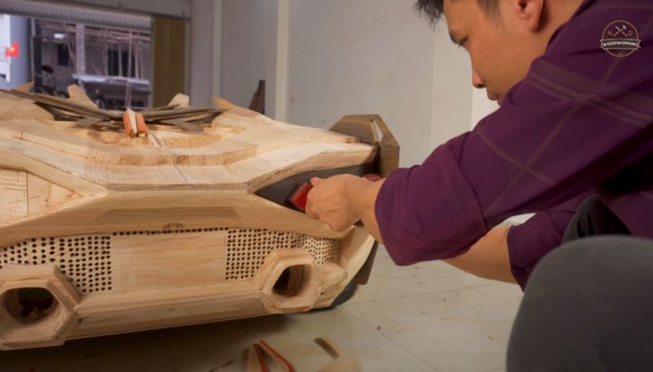 Lamborghini Sian modellino elettrico legno