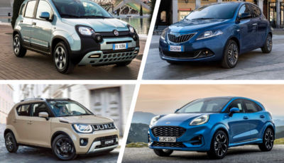 Fiat Panda e 500 più Lancia Ypsilon con Ford Puma e Suzuki sono le auto ibride più amate e furbe