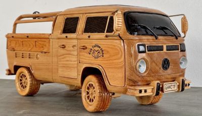Volkswagen Bulli: il Type 2 replica realizzato in legno è spettacolare!