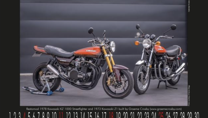 Kawasaki Z1:  cinquant’anni di vita racchiusi in un calendario - Foto 2 di 14