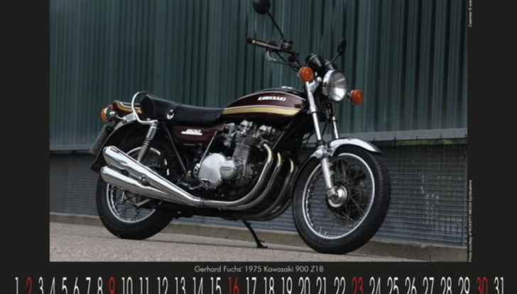 Kawasaki Z1:  cinquant’anni di vita racchiusi in un calendario - Foto 3 di 14