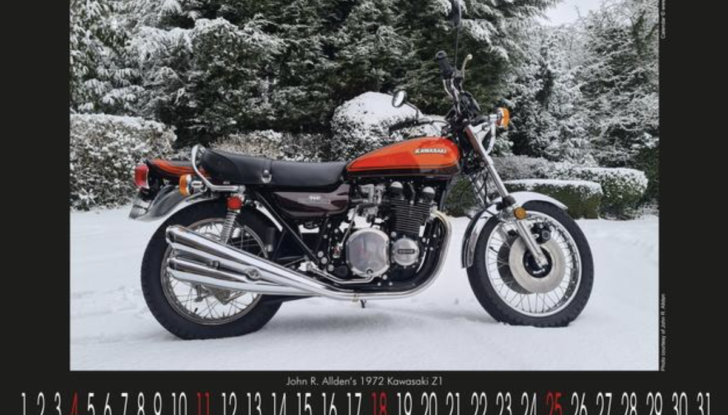 Kawasaki Z1:  cinquant’anni di vita racchiusi in un calendario - Foto 4 di 14