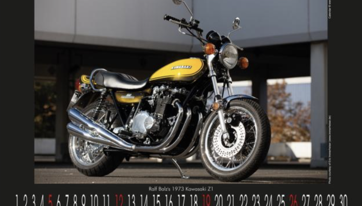 Kawasaki Z1:  cinquant’anni di vita racchiusi in un calendario - Foto 5 di 14