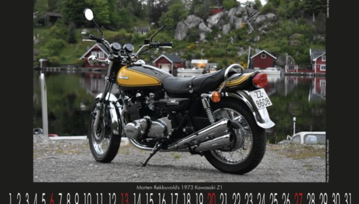 Kawasaki Z1:  cinquant’anni di vita racchiusi in un calendario - Foto 7 di 14