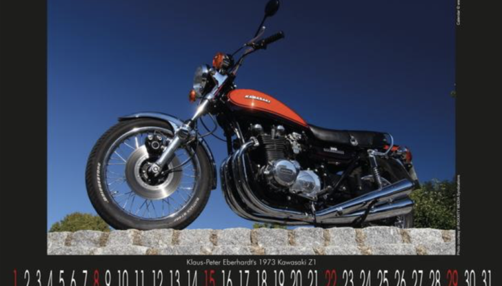 Kawasaki Z1:  cinquant’anni di vita racchiusi in un calendario - Foto 9 di 14