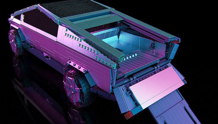Anche il Tesla Cybertruck può essere costruito con i mattoncini! - Foto 7 di 8