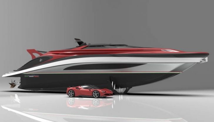 Lazzarini Design firma lo yacht con una Ferrari incorporata - Foto 5 di 12