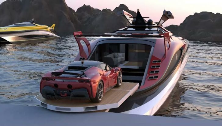 Lazzarini Design firma lo yacht con una Ferrari incorporata - Foto 8 di 12