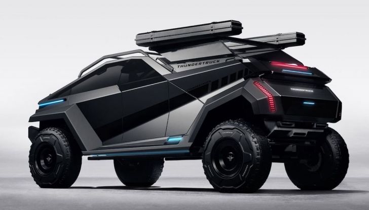 Thundertruck: il SUV elettrico a 4 o 6 ruote che sfida il carro-armato Tesla - Foto 5 di 8