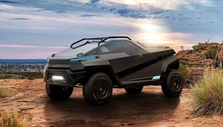 Thundertruck: il SUV elettrico a 4 o 6 ruote che sfida il carro-armato Tesla - Foto 6 di 8