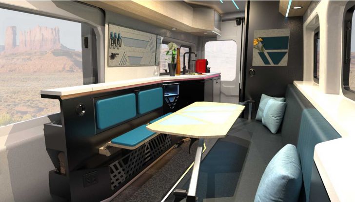 Winnebago e-RV Concept: il camper elettrico di lusso su base Ford Transit - Foto 6 di 9