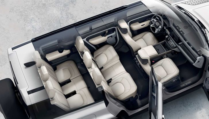 Land Rover Defender 130: svelata la versione a “passo lungo” da otto posti - Foto 10 di 12
