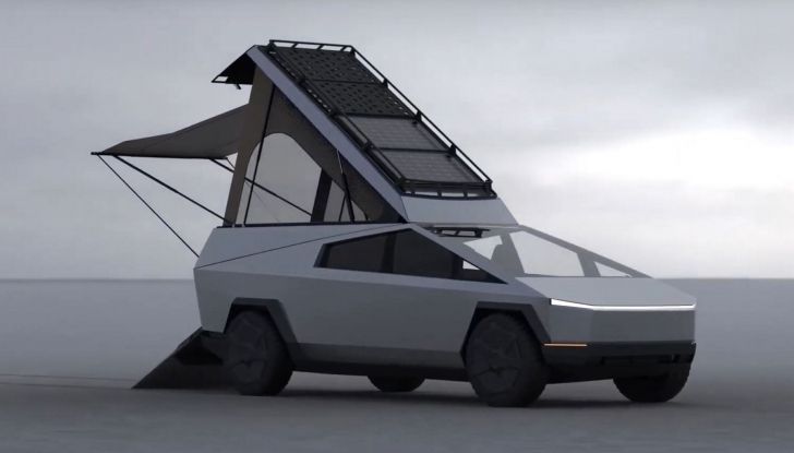 Tesla Cybertruck: con il modulo Space Campers è pronto per le vacanze! - Foto 3 di 9