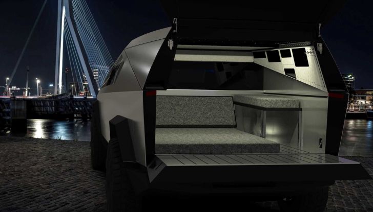 Tesla Cybertruck: con il modulo Space Campers è pronto per le vacanze! - Foto 8 di 9