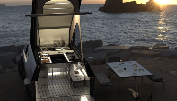 Tesla Cybertruck: con il modulo Space Campers è pronto per le vacanze! - Foto 2 di 9
