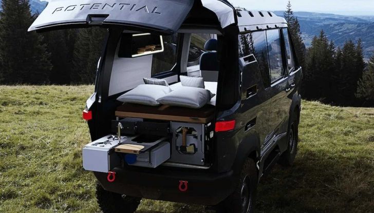 Potential Motors presenta l’Adventure 1, camper elettrico solo per l’off-road - Foto 3 di 9