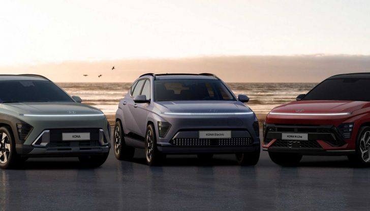 Hyundai Kona 2023: prime foto ufficiali, sarà elettrica e ibrida - Foto 3 di 5