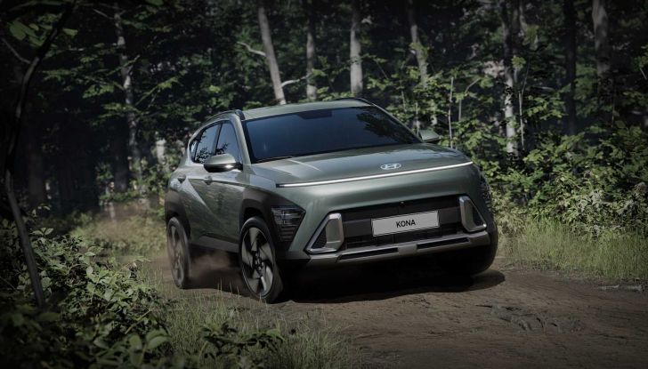 Hyundai Kona 2023: prime foto ufficiali, sarà elettrica e ibrida - Foto 1 di 5