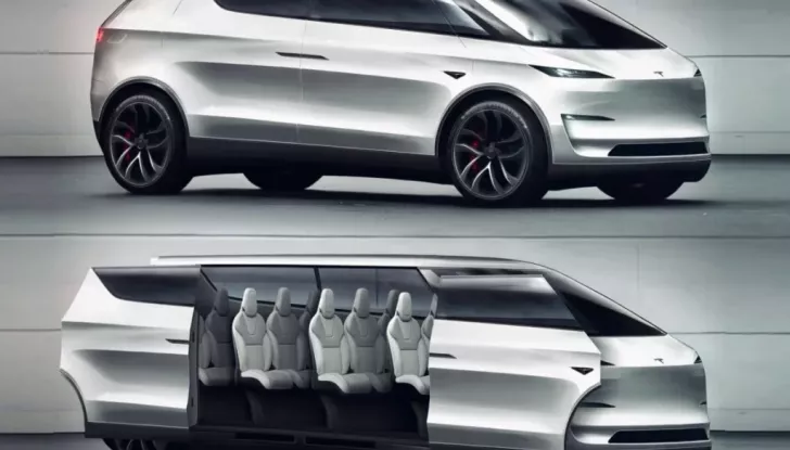 Tesla Robovan: il furgone elettrico da trasporto pronto nel 2024 - Foto 3 di 6