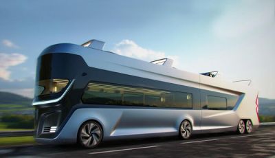 Symone, la bisarca per auto che diventa un autobus di lusso