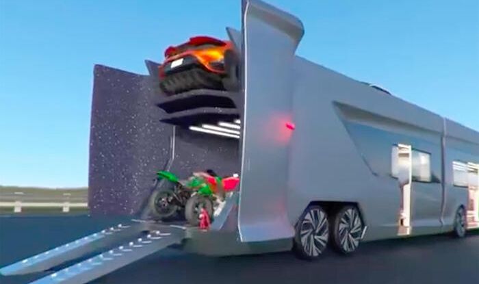 Symone, la bisarca per auto che diventa un autobus di lusso - Foto 5 di 5