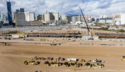 F1 2023: il paddock del GP di Las Vegas prende forma