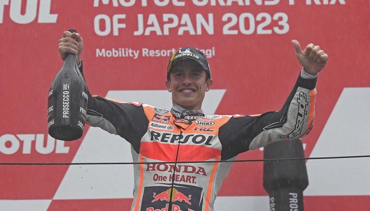 MotoGP 2023, GP Giappone: Martin ringrazia la pioggia, Bagnaia e Marquez sul podio - Foto 4 di 10