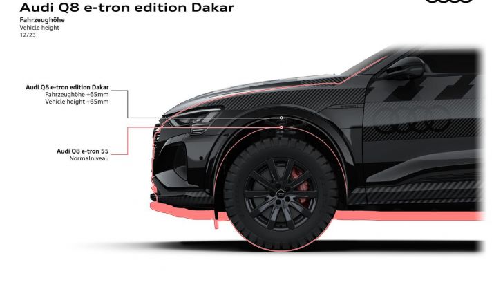 Audi Q8 e-tron Edition Dakar: caratteristiche, prestazioni, autonomia, design e interni - Foto 8 di 22