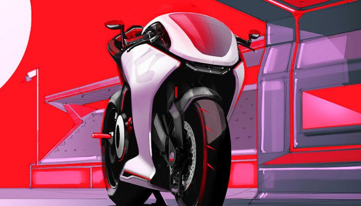 FSD 59, la moto del futuro dal motore elettrico e design spaziale - Foto 3 di 4